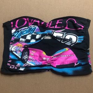 Furst of a kind graphic cut-out tube top